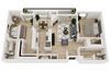 Two bedroom floor plan